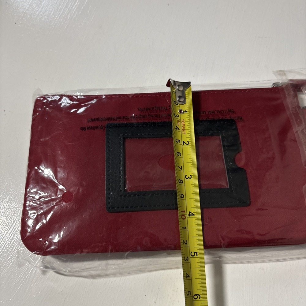 IHKWIP -RFID Everyday Essentials Wristlet Pouch Red  NWT - Picture 4 of 4